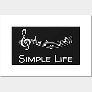 Simple Life - Music Notes Posters and Art